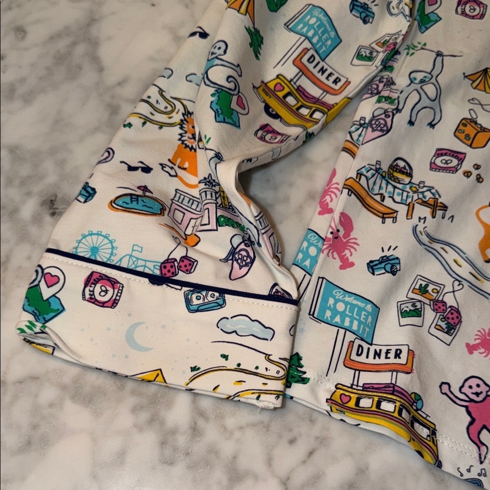 Roller Rabbit x Target Women’s Roadtrip Long Sleeve Multicolor Pajama Set XXS - Picture 7 of 13